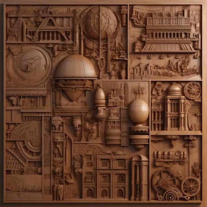 نموذج ثلاثي الأبعاد لآلة CNC 3D Art 